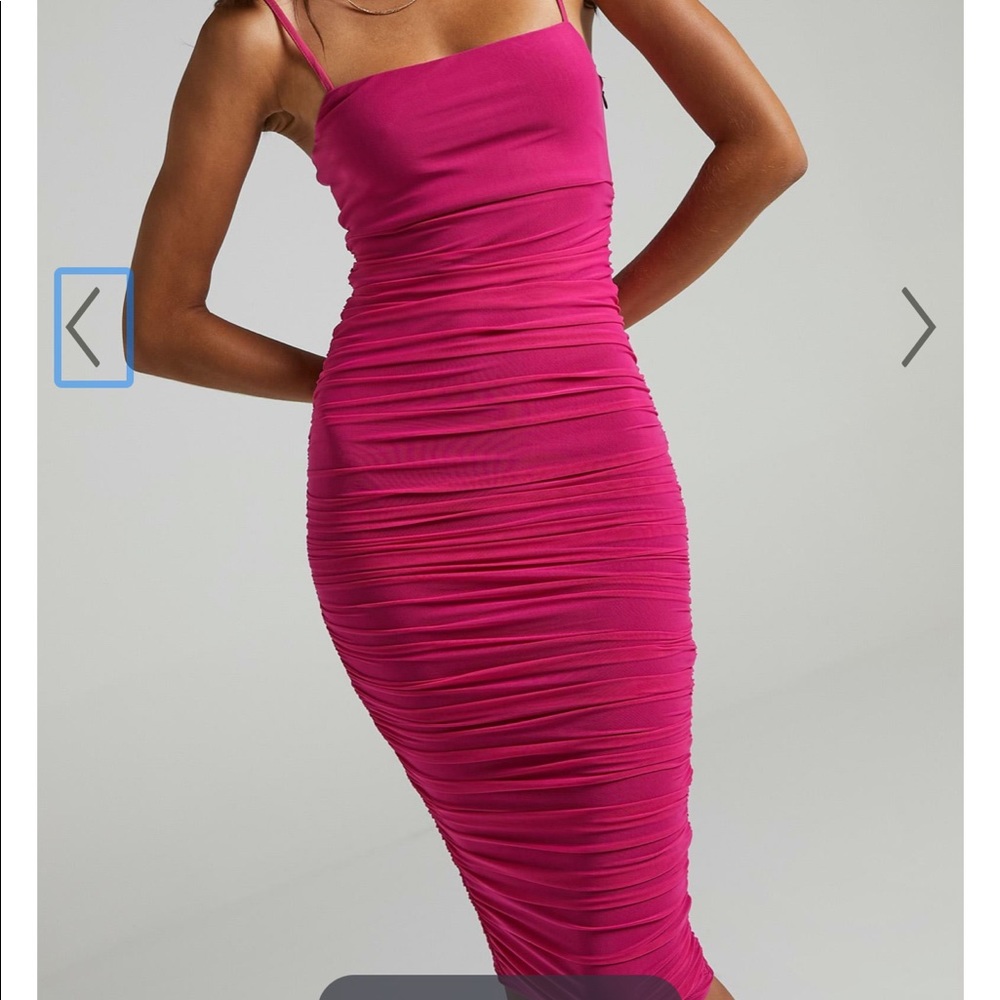 NEW Coming For You Mesh MIDI Dress - US4